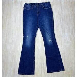 Rock & Republic Kasandra Boot Cut Studded Mid Rise Distressed Denim Jeans 14